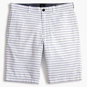 J Crew 10.5" Striped Oxford Shorts ☀️White 🔵